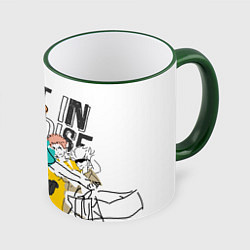 Кружка 3D Нобара Кугисаки - Jujutsu Kaisen, цвет: 3D-зеленый кант