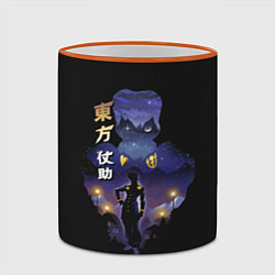 Кружка 3D Джоске Хигашиката Джо Джо, цвет: 3D-оранжевый кант — фото 2