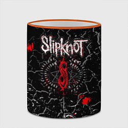 Кружка 3D Slipknot Rock Слипкнот Музыка Рок Гранж, цвет: 3D-оранжевый кант — фото 2