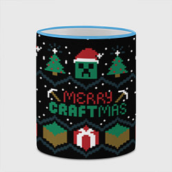 Кружка 3D MINECRAFT CHRISTMAS, цвет: 3D-небесно-голубой кант — фото 2