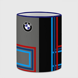 Кружка 3D Автомобиль BMW БМВ, цвет: 3D-синий кант — фото 2