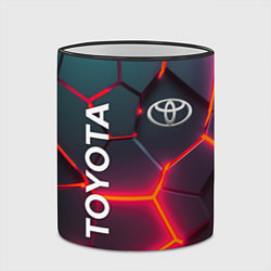 Кружка 3D TOYOTA 3D NEON ТОЙОТА 3Д ПЛИТЫ НЕОН, цвет: 3D-черный кант — фото 2