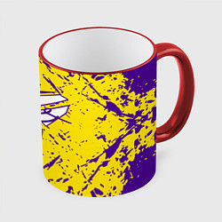 Кружка 3D ЛЕЙКЕРС LOS ANGELES LAKERS,, цвет: 3D-красный кант