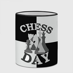 Кружка 3D Шахматный День, цвет: 3D-черный кант — фото 2