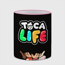 Кружка 3D Toca Life: Friends, цвет: 3D-розовый кант — фото 2