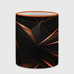 Кружка 3D Геометрическая абстракция, цвет: 3D-оранжевый кант — фото 2