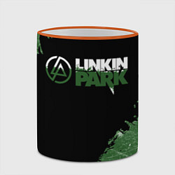 Кружка 3D Линкин Парк в стиле Гранж Linkin Park, цвет: 3D-оранжевый кант — фото 2