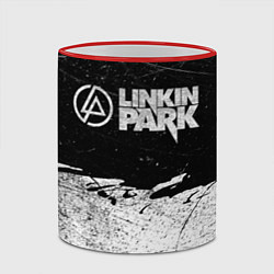 Кружка 3D Линкин Парк Лого Рок ЧБ Linkin Park Rock, цвет: 3D-красный кант — фото 2