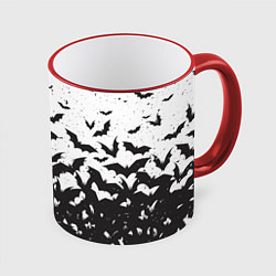 Кружка 3D Летучие кровососы, цвет: 3D-красный кант