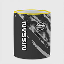 Кружка 3D Nissan Car Ниссан, цвет: 3D-желтый кант — фото 2