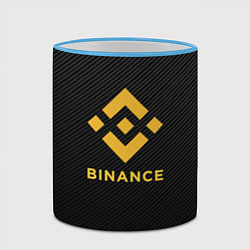 Кружка 3D БИНАНС ЛОГО CARBON BINANCE LOGO, цвет: 3D-небесно-голубой кант — фото 2