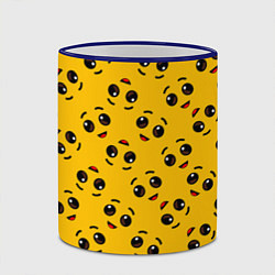 Кружка 3D FORTNITE BANANA FACE PATTERN ФОРТНАЙТ ЛИЦО БАНАНА, цвет: 3D-синий кант — фото 2