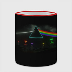 Кружка 3D ПИНК ФЛОЙД PINK FLOYD LOGO, цвет: 3D-красный кант — фото 2