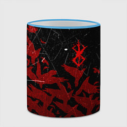 Кружка 3D БЕРСЕРК КЛЕЙМО ЛОГО СТАЯ ВОРОН, RED CROW, цвет: 3D-небесно-голубой кант — фото 2