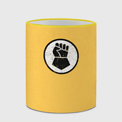 Кружка 3D Имперские кулаки цвет легиона 7, цвет: 3D-желтый кант — фото 2