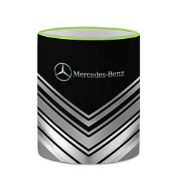 Кружка 3D Mercedes-Benz Текстура, цвет: 3D-светло-зеленый кант — фото 2