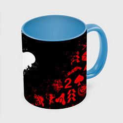 Кружка 3D DESTINY 2 RED & WHITE PATTERN LOGO, цвет: 3D-белый + небесно-голубой