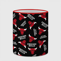 Кружка 3D CHICAGO BULLS БЫКИ УЗОР, цвет: 3D-красный кант — фото 2
