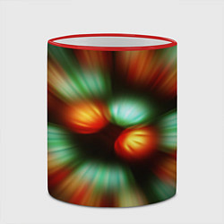 Кружка 3D Вспышка света в виде ярких линий, цвет: 3D-красный кант — фото 2