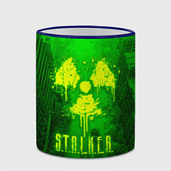 Кружка 3D STALKER LOGO RADIATOIN NEON TOXIC, цвет: 3D-синий кант — фото 2