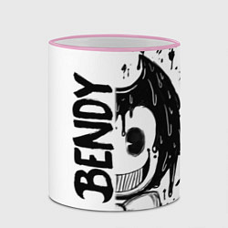 Кружка 3D BENDY - БЕНДИ БРЫЗГИ КРАСКИ, цвет: 3D-розовый кант — фото 2