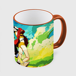 Кружка 3D Cowboy Bebop All, цвет: 3D-оранжевый кант