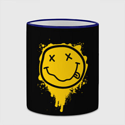 Кружка 3D NIRVANA LOGO SMILE, БРЫЗГИ КРАСОК, цвет: 3D-синий кант — фото 2