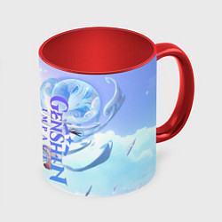 Кружка 3D Гань Юй - Геншин импакт, цвет: 3D-белый + красный