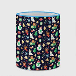 Кружка 3D Christmas Holiday, цвет: 3D-небесно-голубой кант — фото 2