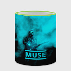 Кружка 3D Мэттью Беллами бирюзовый туман Muse, цвет: 3D-светло-зеленый кант — фото 2