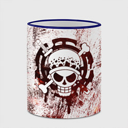 Кружка 3D Трафальгар Ло Пираты сердца Весёлый Роджер, цвет: 3D-синий кант — фото 2