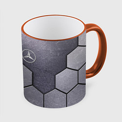 Кружка 3D Mercedes-Benz vanguard pattern, цвет: 3D-оранжевый кант
