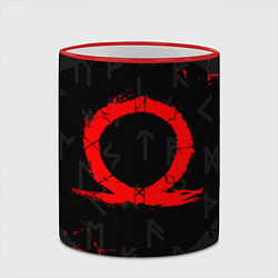 Кружка 3D GOD OF WAR CRATOS LOGO, цвет: 3D-красный кант — фото 2