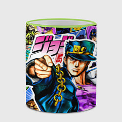 Кружка 3D Джотаро - JoJos Bizarre Adventure, цвет: 3D-светло-зеленый кант — фото 2