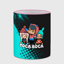 Кружка 3D Toca Boca Рита и Леон, цвет: 3D-розовый кант — фото 2