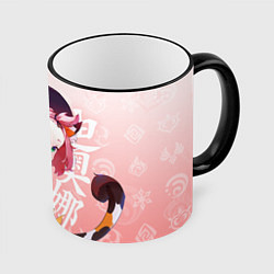 Кружка 3D Диона - Геншин Импакт, цвет: 3D-черный кант