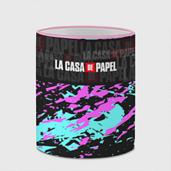Кружка 3D La Casa de Papel Logo Надпись, цвет: 3D-розовый кант — фото 2