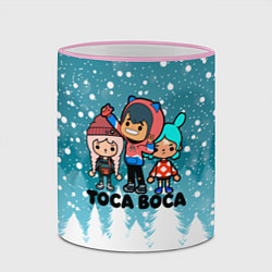 Кружка 3D Новогодний Toca Boca, цвет: 3D-розовый кант — фото 2