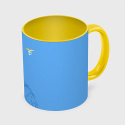 Кружка 3D Lazio sky theme, цвет: 3D-белый + желтый