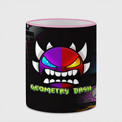 Кружка 3D Geometry Dash: Demon Art, цвет: 3D-розовый кант — фото 2