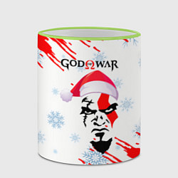Кружка 3D Новогодний God of War, цвет: 3D-светло-зеленый кант — фото 2