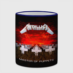 Кружка 3D Master of Puppets - Metallica, цвет: 3D-синий кант — фото 2