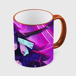 Кружка 3D Тян Самурай, цвет: 3D-оранжевый кант