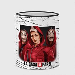 Кружка 3D СЕРИАЛ БУМАЖНЫЙ ДОМ LA CASA DE PAPEL BELLA CIAO, цвет: 3D-черный кант — фото 2