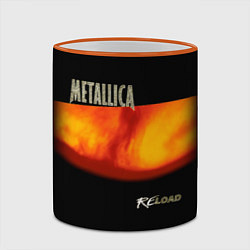 Кружка 3D Metallica ReLoad, цвет: 3D-оранжевый кант — фото 2