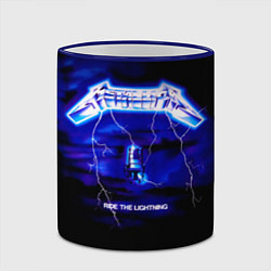 Кружка 3D Ride the Lightning - Metallica, цвет: 3D-синий кант — фото 2
