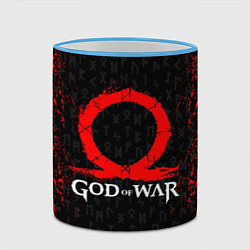 Кружка 3D GOD OF WAR КРАТОС ЛОГО, цвет: 3D-небесно-голубой кант — фото 2