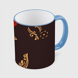 Кружка 3D КОСТЮМ ХУ ТАО HU TAO, цвет: 3D-небесно-голубой кант