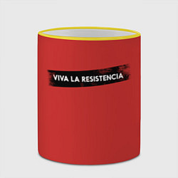 Кружка 3D VIVA LA RESISTENCIA, цвет: 3D-желтый кант — фото 2