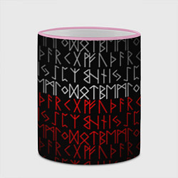 Кружка 3D Славянская символика Руны, цвет: 3D-розовый кант — фото 2